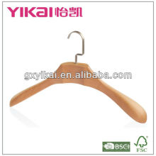 Natural matte beech wooden garment hanger